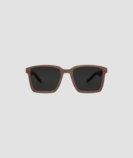 Small Tulip walnut sunglasses with black lenses